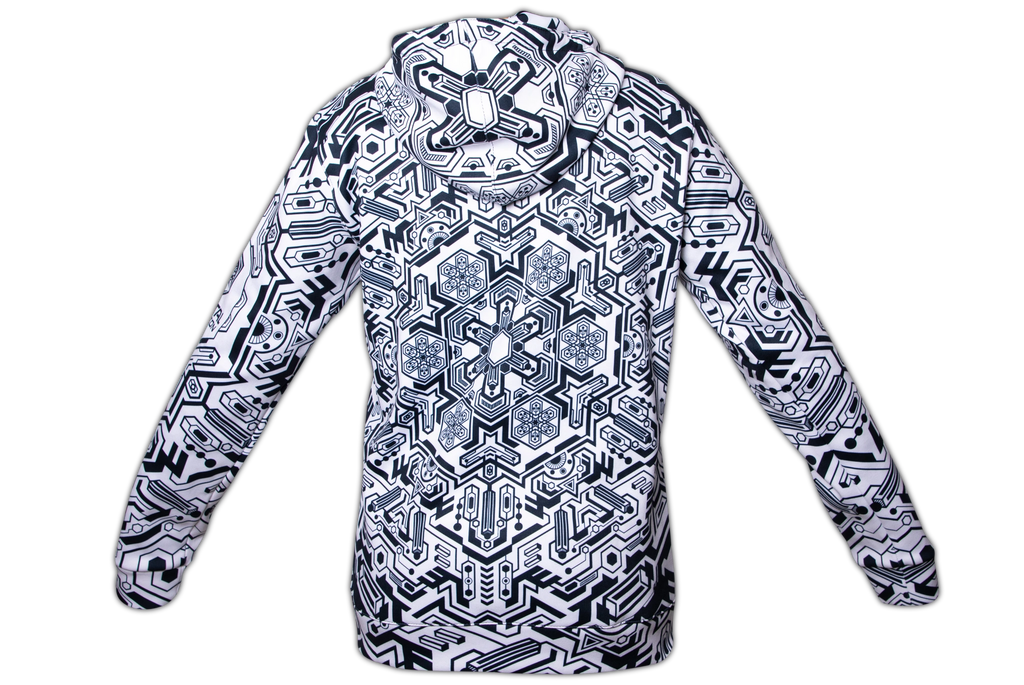 Sudadera Fractal Print B/W