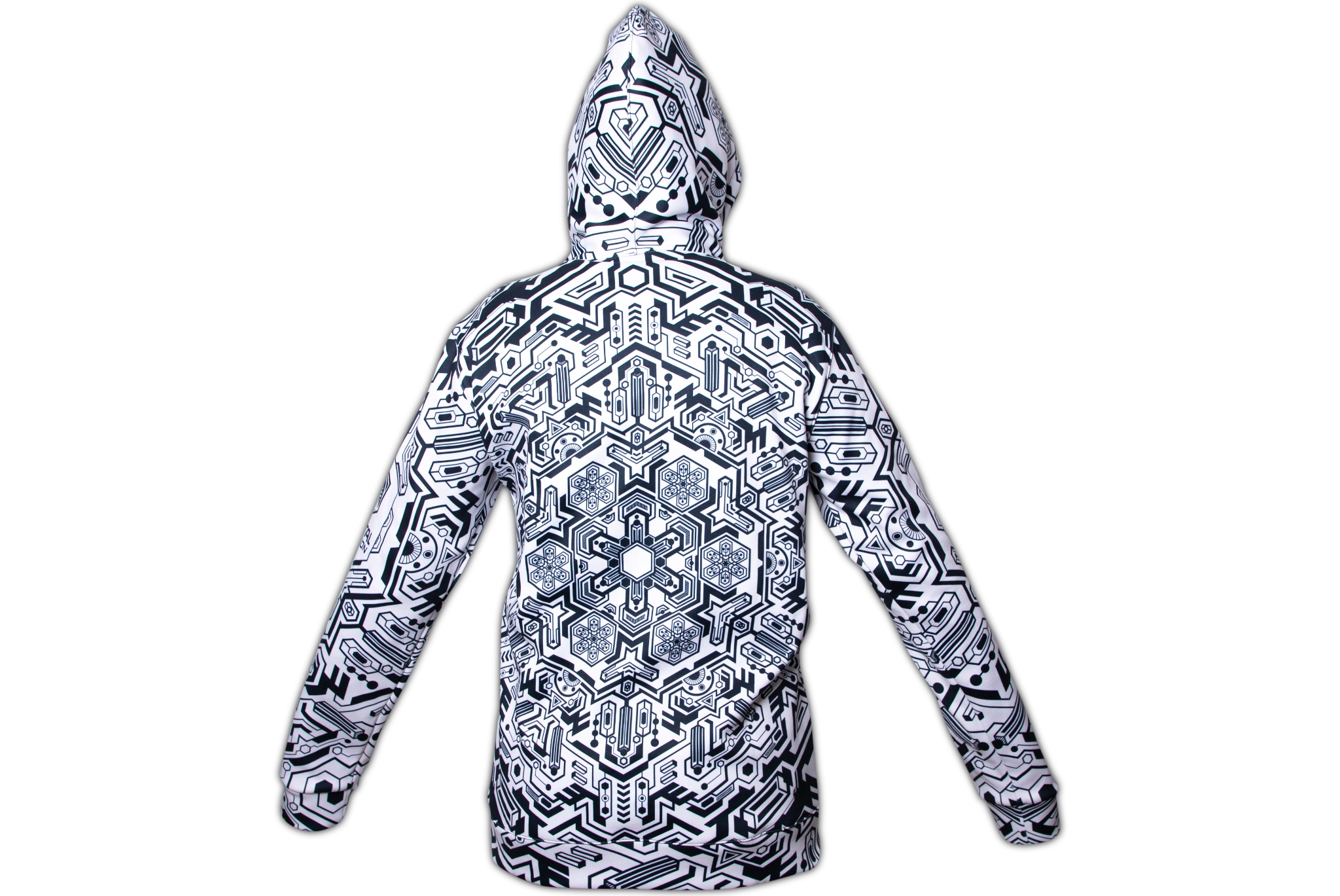 Sudadera Fractal Print B/W
